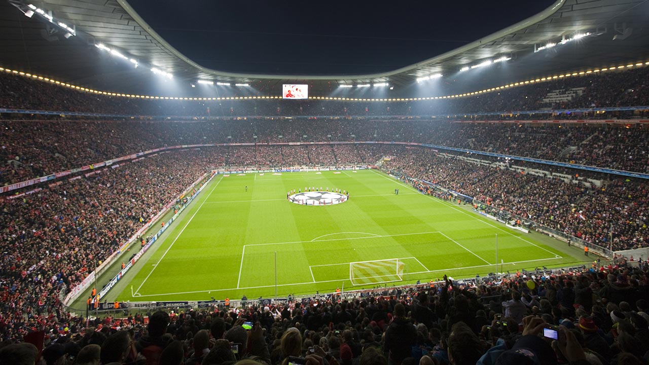 Image - StadiumADS - Digital Stadium Marketing Tool - Who we are not a good fit for - Is StadiumADS worth it - Allianz Arena in Munich before a Champions League match