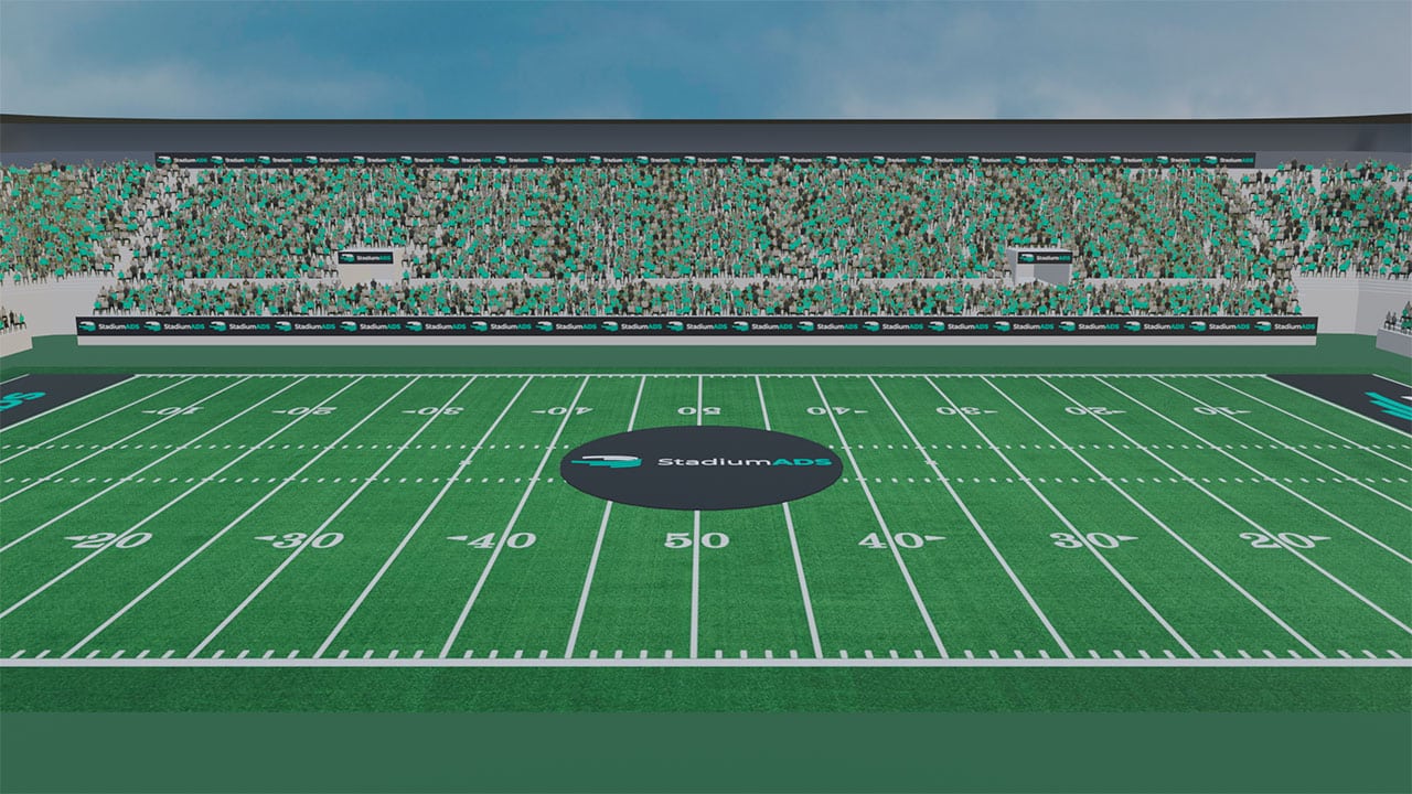 Image - StadiumADS - Stadium Marketing Tool - American Football - Ad Materials - Center Circle Banner